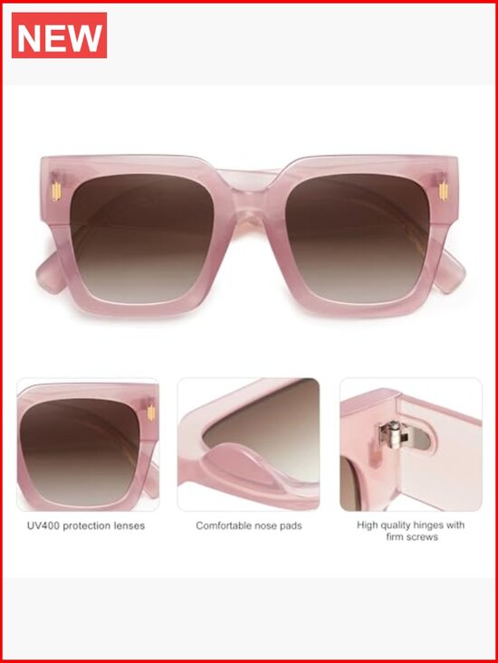 Vintage Oversized Square Sunglasses UV400 Protection main image 7